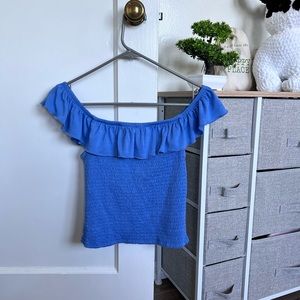 Ruffle off the shoulder top